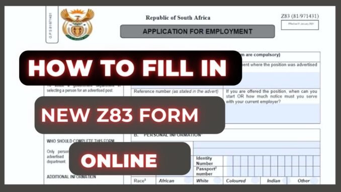 Download New Z83 Form 2024 – Editable PDF and Word