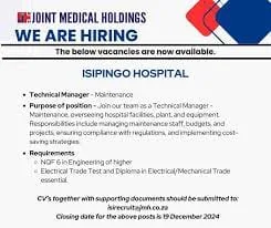 Data Capturer vacancy at Isipingo Hospital