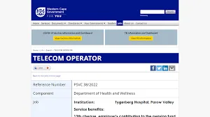 Two (2) Telecom Operator vacancies at Department of Health