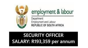 Department of Employment and Labour Security Officer Vacancy