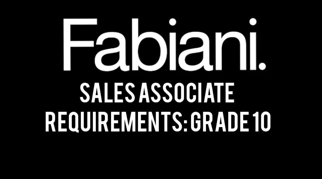Sales Associate 2025: Elevate Style at Fabiani