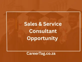Sales & Service Consultant Opportunity