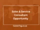 Sales & Service Consultant Opportunity
