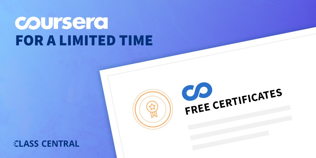 Cousera Free Online Certificates 2026